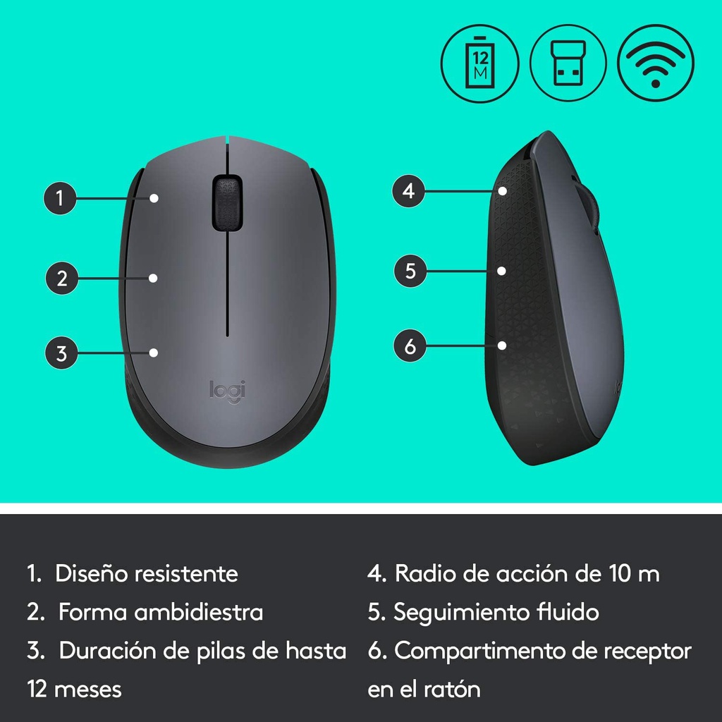 Logitech M170 Ratón Inalámbrico
