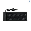 Teclado de Silicona Con Cable USB Español De 84 Teclas Plegable Impermeable